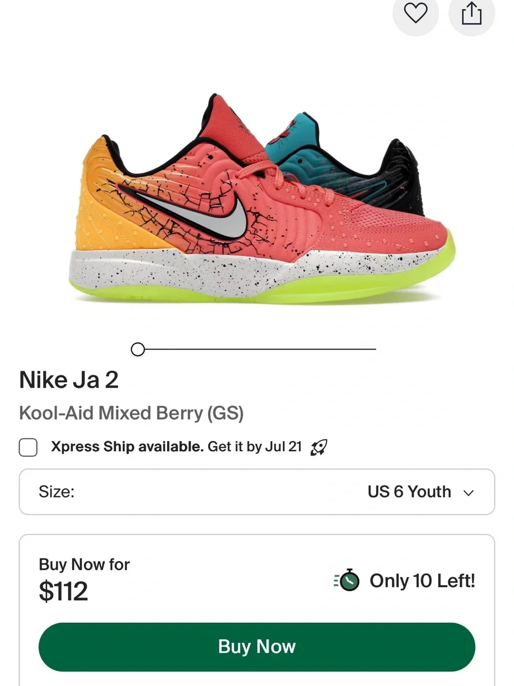 Nike Big Kids JA Rule Kool Aid Mixed Berry